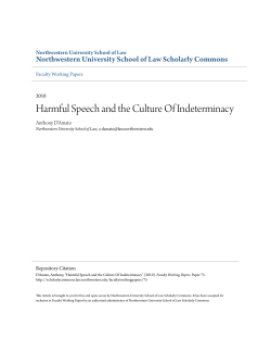 Harmful Speech and the Culture Of Indeterminacy
