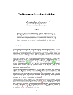 The Randomized Dependence Coefficient