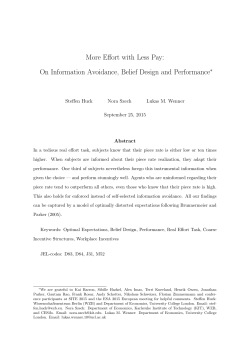More Effort with Less Pay: On Information Avoidance, Belief Design