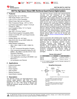 ISO774x High-Speed, Robust-EMC Quad