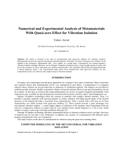 Numerical and Experimental Analysis of Metamaterials with