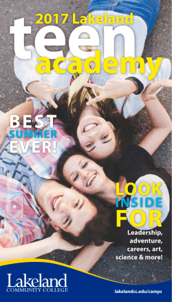 Teen Academy Brochure - Lakeland Community College