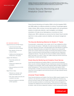 Data Sheet - Oracle Cloud