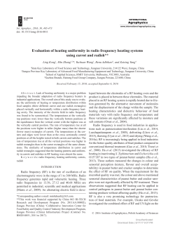 Evaluation of heating uniformity in radio frequency