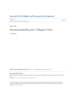 Environmental Racism: A Skeptic`s View