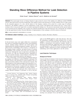 Standing Wave Difference Method for Leak Detection in Pipeline