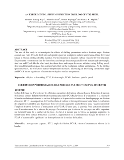 An Experimental Study on Friction Drilling of ST12 Steel