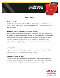 Fuel Cells 101 - Ohio Fuel Cell Coalition