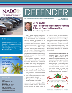 Et Tu, Brute? Top 10 Best Practices for Preventing Internal Fraud in