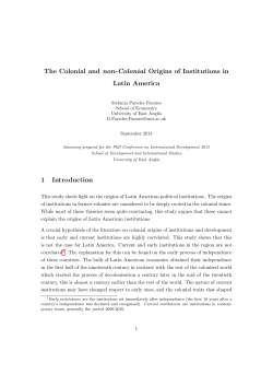 The Colonial and non-Colonial Origins of Institutions in Latin