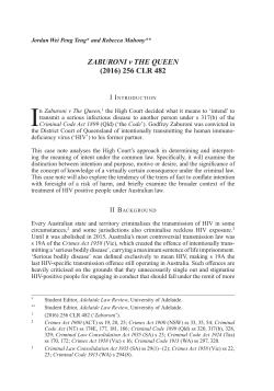 ZABURONI v THE QUEEN (2016) 256 CLR 482