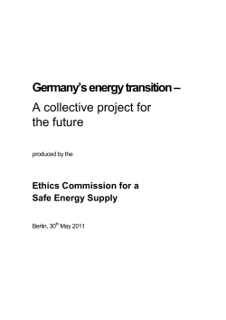 Germany`s energy transition &ndash; A collective