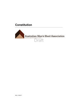 Constitution - Australian Men`s Shed Association