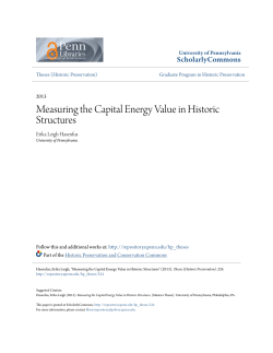 Measuring the Capital Energy Value in Historic Structures