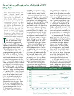 Farm Labor and Immigration: Outlook for 2015
