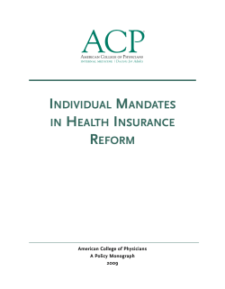Individual Mandates in Health Insurance Reform