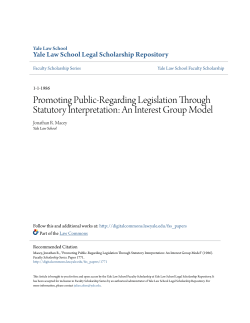 Promoting Public-Regarding Legislation Through Statutory