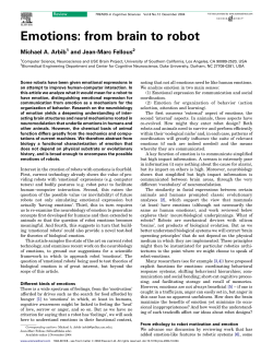 Emotions: from brain to robot