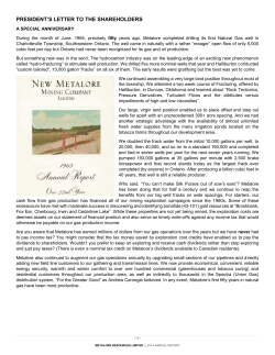 president`s letter to the shareholders