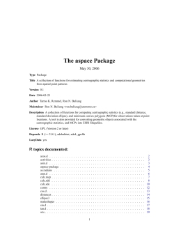 The aspace Package
