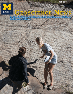 geoscience news - University of Michigan