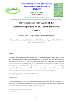 Derivatization of Fatty Acid with 2.4 Dibromoacetophenone by BF3
