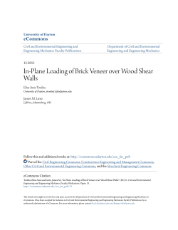 In-Plane Loading of Brick Veneer over Wood Shear