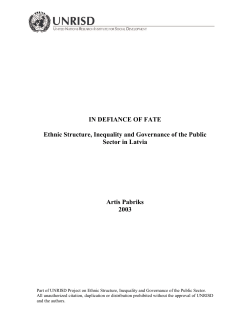 Ethnic Structure, Inequality and Governance of the Public Sector in