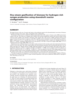 Oxysteam gasification of biomass for hydrogen rich syngas