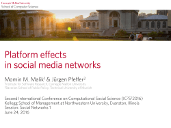 Platform effects in social media networks