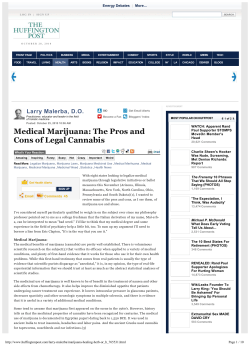 Medical Marijuana: The Pros and Cons of Legal Cannabis