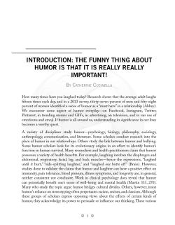 introduction: the funny thing about humor is