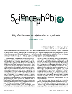 Why education researchers reject randomized experiments