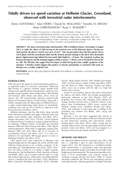 Tidally driven ice speed variation at Helheim Glacier, Greenland