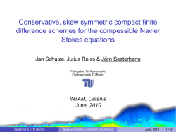 Conservative, skew symmetric compact finite difference schemes for