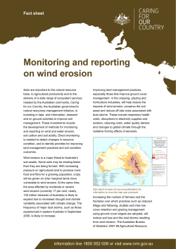 Monitoring and reporting on wind erosion - Factsheet