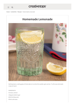 Homemade Lemonade