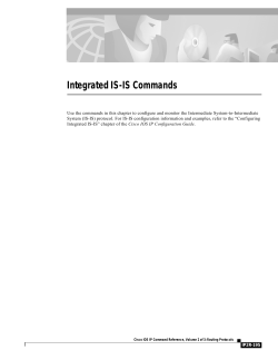 Integrated IS-IS Commands