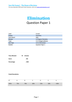 Elimination - SAVE MY EXAMS!