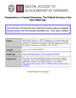Perspectives on Unequal Democracy: The
