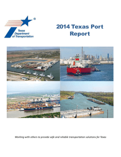 2014 Texas Port Report - the Texas Department of Transportation