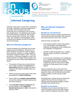 Informal Caregiving - Ryerson University