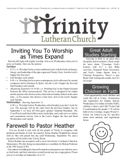 Inviting You To Worship as Times Expand Farewell to Pastor Heather