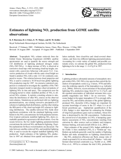 Estimates of lightning NOx production from GOME satellite
