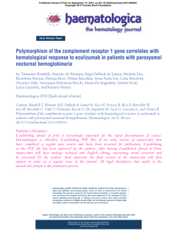 Polymorphism of the complement receptor 1 gene