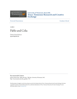 Pablo and Celia - Trace: Tennessee Research and Creative Exchange