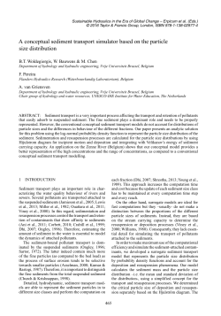 A conceptual sediment transport simulator based on the particle size