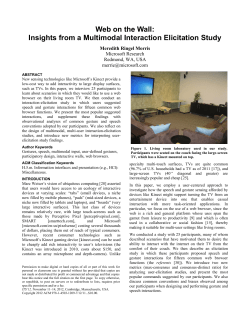 Web on the Wall - Stanford Computer Science