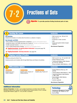 Lesson 7.2 Fractions of Sets