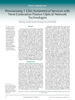 Provisioning 1 Gb/s Symmetrical Services with Next